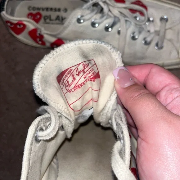 Converse x PLAY Comme des Garçons Chuck 70 Multi Heart Low-Top Sneaker Men’s 10 - Picture 5 of 9